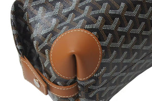 新品未使用 GOYARD ゴヤール ボウリング25 トイレタリーバッグ クラッチバッグ BOWLIN025TY01CL01P ブラック PVC レザー 中古 4c075956