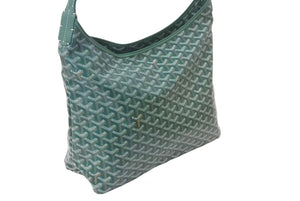 新品未使用 GOYARD ゴヤール ボエム ホーボーバッグ グリーン BOHEMEPMLTY33CL33P コーティングキャンバス シルバー金具 中古 4b000240