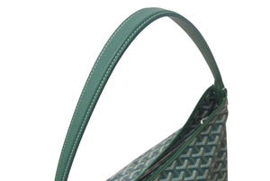 新品未使用 GOYARD ゴヤール ボエム ホーボーバッグ グリーン BOHEMEPMLTY33CL33P コーティングキャンバス シルバー金具 中古 4b000240