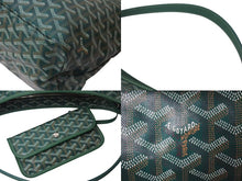 Load image into Gallery viewer, 新品未使用 GOYARD ゴヤール ボエム ホーボーバッグ グリーン BOHEMEPMLTY33CL33P コーティングキャンバス シルバー金具 中古 4b000240