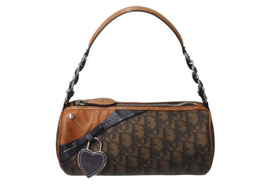 CHRISTIAN DIOR クリスチャンディオール ロマンティック ワンショルダーバッグ トロッター CM 0017 ブラウン ブラック 美品 中古 4b000251