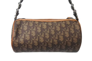 CHRISTIAN DIOR クリスチャンディオール ロマンティック ワンショルダーバッグ トロッター CM 0017 ブラウン ブラック 美品 中古 4b000251