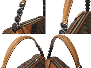 CHRISTIAN DIOR クリスチャンディオール ロマンティック ワンショルダーバッグ トロッター CM 0017 ブラウン ブラック 美品 中古 4b000251