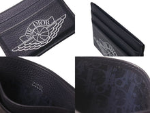 画像をギャラリービューアに読み込む, ChristianDior クリスチャンディオール NIKE ナイキ AIRDIORロゴプリントレザーカードケース グレー レザー 美品 中古 4b000253