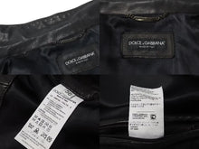 Load image into Gallery viewer, DOLCE &amp; GABBANA ドルチェアンドガッバーナ ラムレザーブルゾン ブラック サイズ56 LS - G9N16L 美品 中古 4b000258