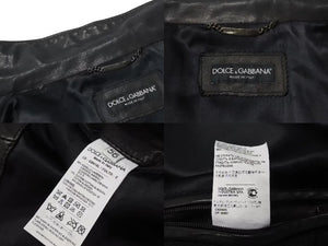 DOLCE & GABBANA ドルチェアンドガッバーナ ラムレザーブルゾン ブラック サイズ56 LS - G9N16L 美品 中古 4b000258
