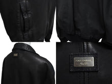 Load image into Gallery viewer, DOLCE &amp; GABBANA ドルチェアンドガッバーナ ラムレザーブルゾン ブラック サイズ56 LS - G9N16L 美品 中古 4b000258