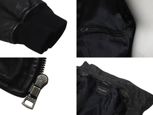 DOLCE & GABBANA ドルチェアンドガッバーナ ラムレザーブルゾン ブラック サイズ56 LS - G9N16L 美品 中古 4b000258