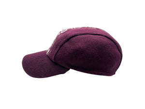 DOLCE&GABBANA ドルチェアンドガッバーナ キャップ ワインレッド ベージュ コットン サイズ60 美品 中古 4b000265