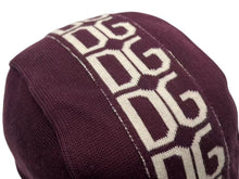 Load image into Gallery viewer, DOLCE&amp;GABBANA ドルチェアンドガッバーナ キャップ ワインレッド ベージュ コットン サイズ60 美品 中古 4b000265