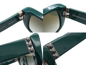 CHROME HEARTS クロムハーツ ESTREL LA サングラス スター シルバー925 グリーン アイウェア 51□20-140 美品 中古 4b000266