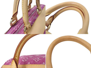 LOUIS VUITTON ルイヴィトン ネオスピーディ ハンドバッグ M95214 モノグラム デニム ピンク ゴールド金具 美品 中古 4b000267