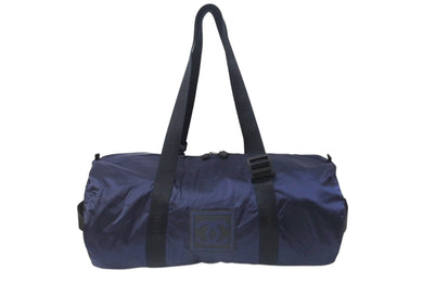 CHANEL シャネル スポーツライン ボストンバッグ 9番台 9263005 ネイビー ナイロン 美品 中古 4b000271