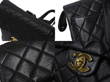 Load image into Gallery viewer, CHANEL シャネル マトラッセラムスキン チェーンリュック ココマーク ブラック ゴールド金具 美品 中古 4b000272