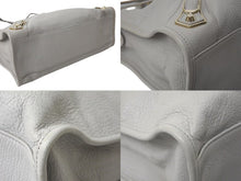 Load image into Gallery viewer, BALENCIAGA バレンシアガ ザ シティ メタリックエッジ 2WAYバッグ ハンドバッグ ワンショルダーバッグ グレー ゴールド 美品 中古 4b000276