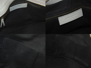 BALENCIAGA バレンシアガ ザ シティ メタリックエッジ 2WAYバッグ ハンドバッグ ワンショルダーバッグ グレー ゴールド 美品 中古 4b000276