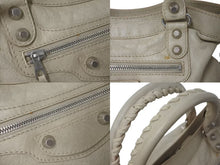 Load image into Gallery viewer, 美品 BALENCIAGA バレンシアガ ワンショルダーバッグ ハンドバッグ 240578 ザ ジャイアント タウン ベージュ レザー 中古 4b000277