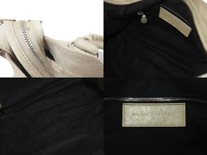 美品 BALENCIAGA バレンシアガ ワンショルダーバッグ ハンドバッグ 240578 ザ ジャイアント タウン ベージュ レザー 中古 4b000277