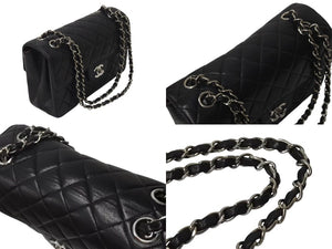 極美品 CHANEL シャネル マトラッセ23 Wフェイス Wチェーン ワンショルダーバッグ Y01480 4番台 ラムスキン ココマーク シルバー金具 中古 4b000278