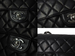 極美品 CHANEL シャネル マトラッセ23 Wフェイス Wチェーン ワンショルダーバッグ Y01480 4番台 ラムスキン ココマーク シルバー金具 中古 4b000278