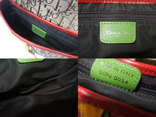 Load image into Gallery viewer, 極美品 Christian Dior クリスチャンディオール サドルバッグ ハンドバッグ ラスタカラー シルバー 04年 中古 4b000280