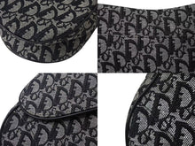 Load image into Gallery viewer, 極美品 Christian Dior クリスチャンディオール トロッター サドルバッグ ブラック ガリアーノ期 シルバー金具 ワンショルダー ロゴ 中古 4b000281