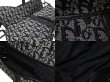 Load image into Gallery viewer, 極美品 Christian Dior クリスチャンディオール トロッター サドルバッグ ブラック ガリアーノ期 シルバー金具 ワンショルダー ロゴ 中古 4b000281