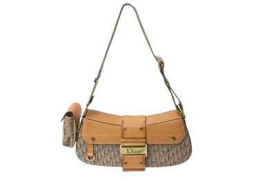 Christian Dior クリスチャンディオール トロッター ストリートシック ショルダーバッグ ブラウン キャンバス 良品 中古 4b000282