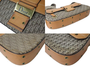 Christian Dior クリスチャンディオール トロッター ストリートシック ショルダーバッグ ブラウン キャンバス 良品 中古 4b000282