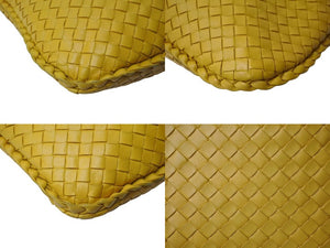 BOTTEGA VENETA ボッテガ ヴェネタ イントレチャート ホーボーバッグ ワンショルダーバッグ レザー イエロー 美品 中古 4b000283