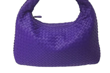 Load image into Gallery viewer, BOTTEGA VENETA ボッテガヴェネタ イントレチャート ホーボー ワンショルダーバッグ ミデュアム パープル B012867351 美品 中古 4b000284