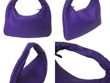 Load image into Gallery viewer, BOTTEGA VENETA ボッテガヴェネタ イントレチャート ホーボー ワンショルダーバッグ ミデュアム パープル B012867351 美品 中古 4b000284