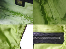 画像をギャラリービューアに読み込む, FENDI フェンディ ビーズ刺繍 マンマバケット ハンドバッグ ブラック マルチカラー キャンバス ビーズ レザー ワンショルダー 26424 美品 中古 4b000285