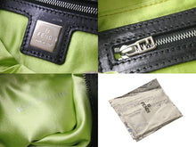 画像をギャラリービューアに読み込む, FENDI フェンディ ビーズ刺繍 マンマバケット ハンドバッグ ブラック マルチカラー キャンバス ビーズ レザー ワンショルダー 26424 美品 中古 4b000285