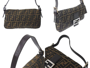 FENDI フェンディ マンマバケット ワンショルダーバッグ 26424 ズッカ柄 ブラウン シルバー金具 美品 中古 4b000286