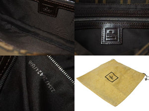 FENDI フェンディ マンマバケット ワンショルダーバッグ 26424 ズッカ柄 ブラウン シルバー金具 美品 中古 4b000286