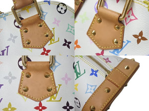 LOUIS VUITTON ルイヴィトン モノグラムマルチ アルマPM ハンドバッグ 新型 M40443 村上隆 ホワイト ゴールド金具 美品 中古 4b000287