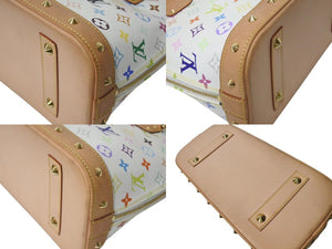 LOUIS VUITTON ルイヴィトン モノグラムマルチ アルマPM ハンドバッグ 新型 M40443 村上隆 ホワイト ゴールド金具 美品 中古 4b000287