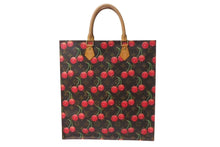 Load image into Gallery viewer, 極美品 LOUIS VUITTON ルイヴィトン モノグラム チェリー サックプラ トートバッグ ブラウン M95010 村上隆 2005年春夏 中古 4b000288