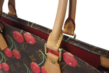 Load image into Gallery viewer, 極美品 LOUIS VUITTON ルイヴィトン モノグラム チェリー サックプラ トートバッグ ブラウン M95010 村上隆 2005年春夏 中古 4b000288