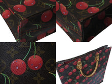 Load image into Gallery viewer, 極美品 LOUIS VUITTON ルイヴィトン モノグラム チェリー サックプラ トートバッグ ブラウン M95010 村上隆 2005年春夏 中古 4b000288