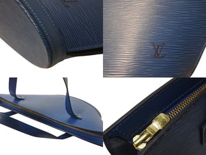 LOUIS VUITTON ルイヴィトン ハンドバッグ トートバッグ サンジャック エピレザー ブルー ゴールド金具 M52275 美品 中古 4b000290
