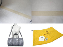 Load image into Gallery viewer, 新品同様 GOYARD ゴヤール バレル40 スポーツバッグ ボストンバッグ BARREL040TY01CL03P PVC レザー グレー シルバー金具 中古 4b000291