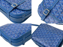 Load image into Gallery viewer, GOYARD ゴヤール ベルヴェデーレPM ショルダーバッグ BELVE3PMLTY09CG09P ブルー PVC レザー シルバー金具 美品 中古 4b000292