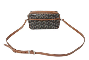 極美品 GOYARD ゴヤール カップヴェールPM ショルダーバッグ ブラウン PVC レザー シルバー金具 中古 4b000294