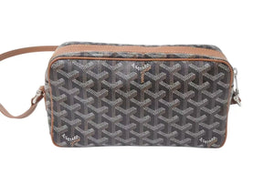 極美品 GOYARD ゴヤール カップヴェールPM ショルダーバッグ ブラウン PVC レザー シルバー金具 中古 4b000294
