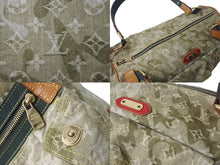 Load image into Gallery viewer, LOUIS VUITTON ルイヴィトン モノグラモフラージュ リス ボストンバッグ カーキ 村上隆 デニム 08AW M95771 美品 中古 4b000299