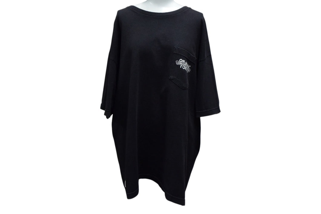 CHROME HEARTS クロムハーツ OFFWHITE Tokyo Tee オフホワイト 東京限定半袖Tシャツ バックスクロールラベルプリント ブラック 良品 中古 4b000003