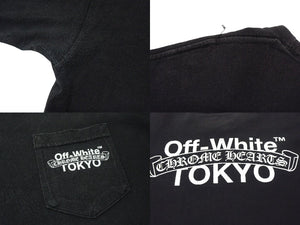 CHROME HEARTS クロムハーツ OFFWHITE Tokyo Tee オフホワイト 東京限定半袖Tシャツ バックスクロールラベルプリント ブラック 良品 中古 4b000003