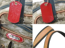 Load image into Gallery viewer, LOUIS VUITTON ルイヴィトン モノグラム ジャスミン 村上隆 ハンドバッグ デニム FL2018 M95772 カーキ 美品 中古 4b000300